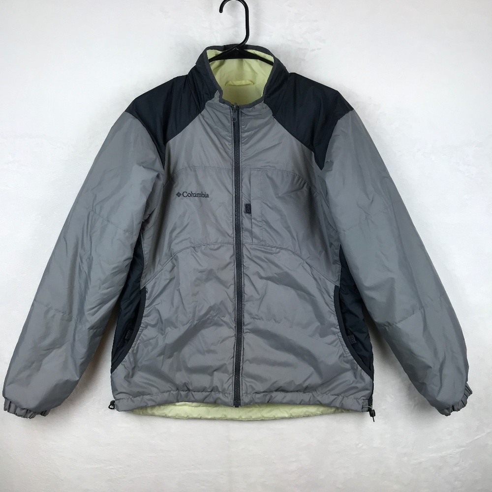 VTG Columbia Sportswear Jacket Womens Large Gray Yellow Interchange Core Coat